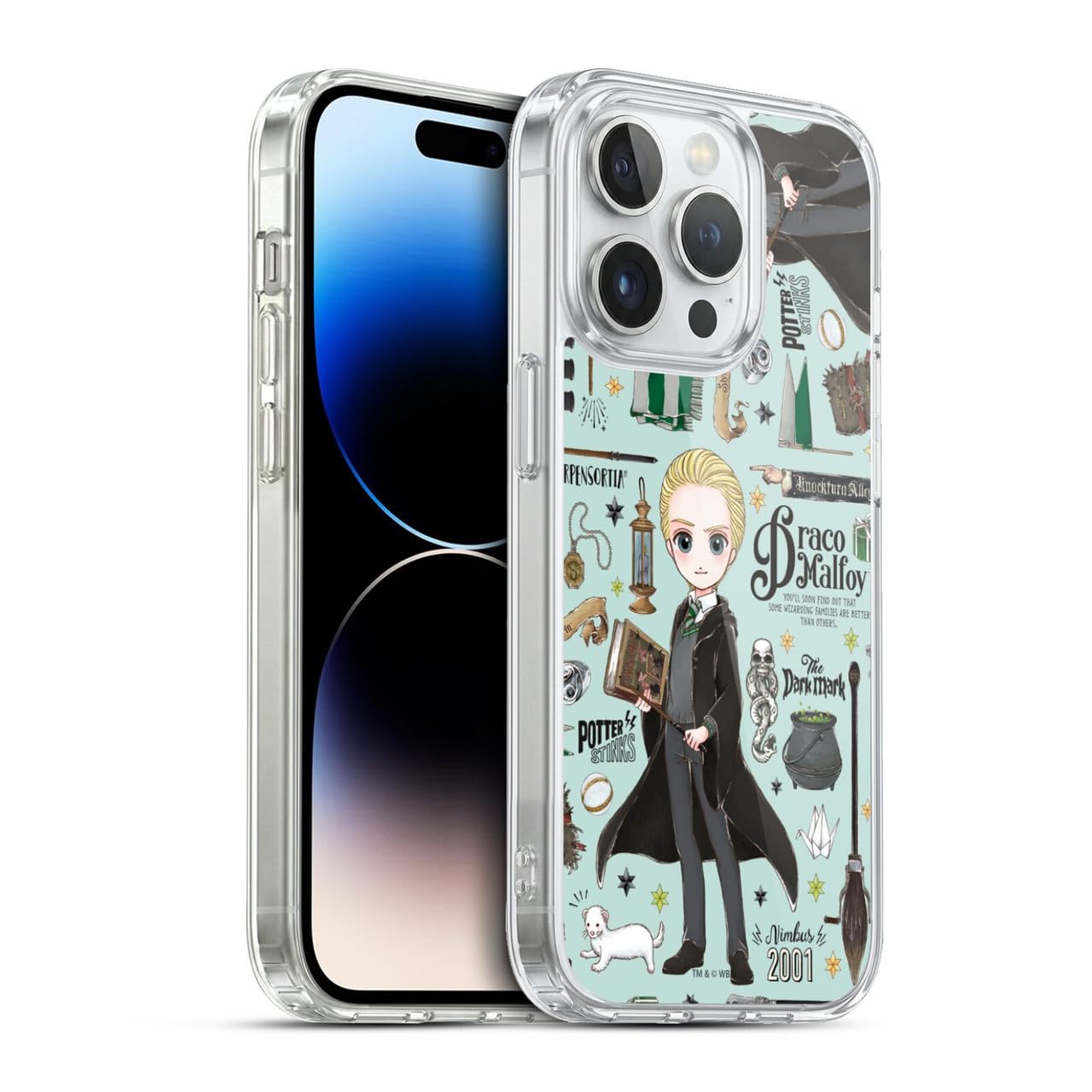 Head Case Designs Licenciado Oficialmente Harry Potter Patrón Luna Reliquias de la Muerte XXXVII Caso Funda de Gel Suave Compatible con Apple iPhone 12 / iPhone 12 Pro — view 100
