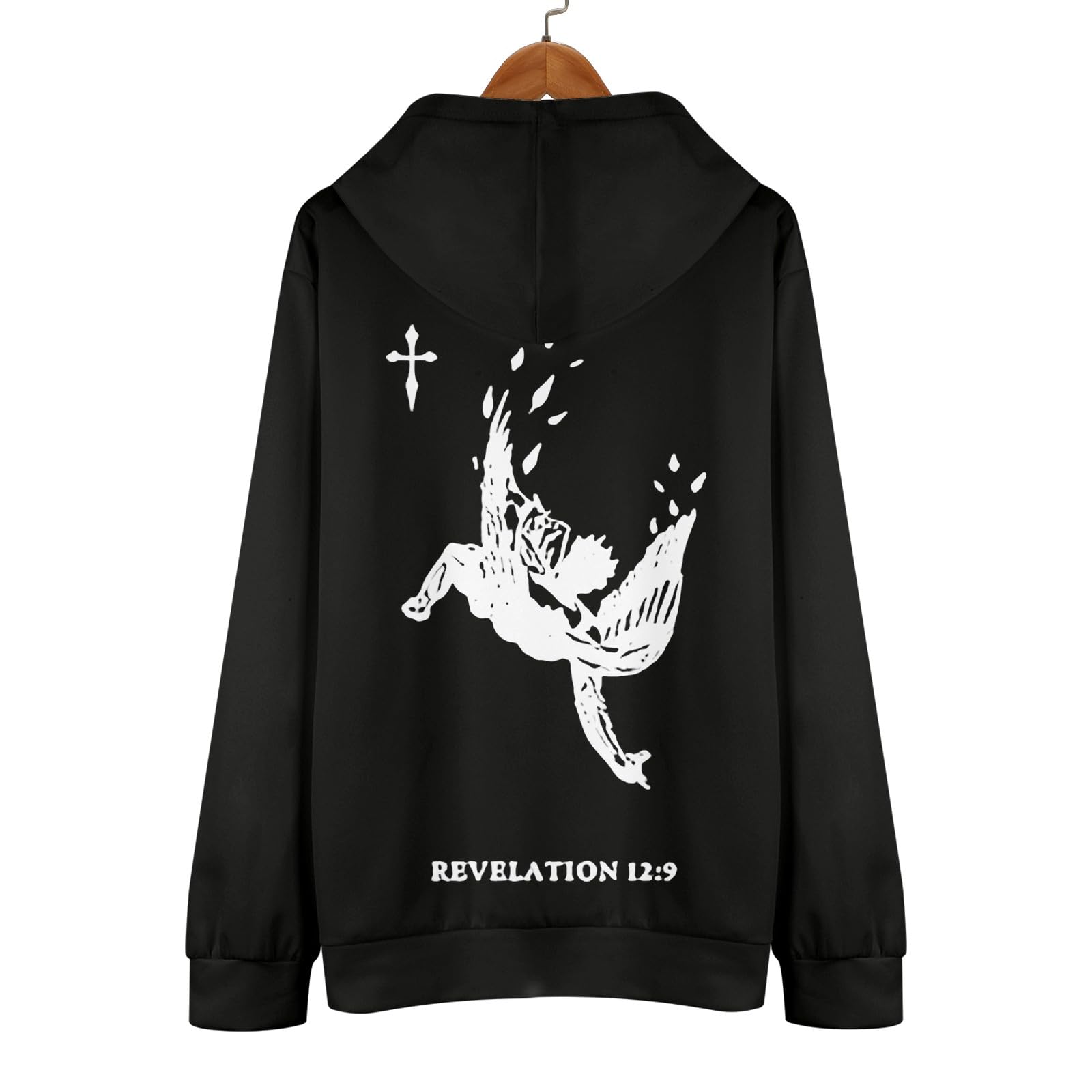Sudaderas Punto Hombre Sudadera con Capucha Y Estampado De Marca Que para 2026 Diseño Divino Patrón Celestial, Bolsillo, Informal, Holgada, Manga Larga, (Black, XXXL) Ropa Boxeo Hombres