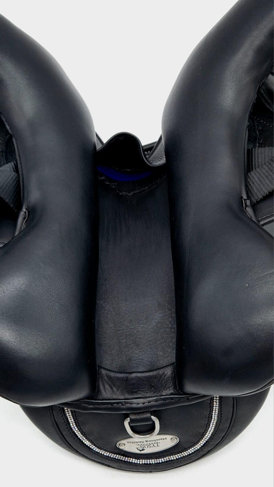 Pony Shetty Welsh Ledersattel WEICH ! Sattel Leder Mono Modell Beauty 14 15 Zoll Schwarz Glitzer ! Kammer anpassbar + Kopfeisen Set anbei Tysons (14 Zoll)