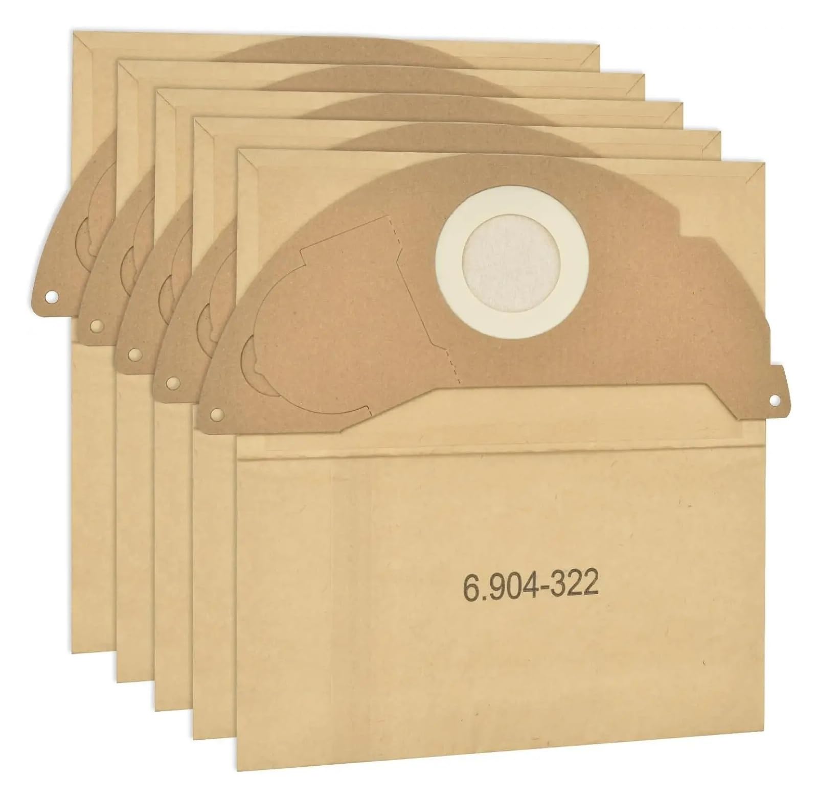 EEZII Vacuum Cleaner Bags，Compatible For Karcher，WD2 MV2 WD 2.200 WD2250 A2004 A2054 A2099 6.904-322.0, Paper Vacuum Dust Bags