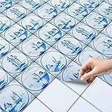 creatisto Fliesen-Folie I Dekorative Fliesensticker für Küche, Bad und Fliesenspiegel - Selbstklebende Fliesen Folie zum Renovieren von Wandfliesen I 15x15 cm - Motiv Holländische Fliese - 18 Stück