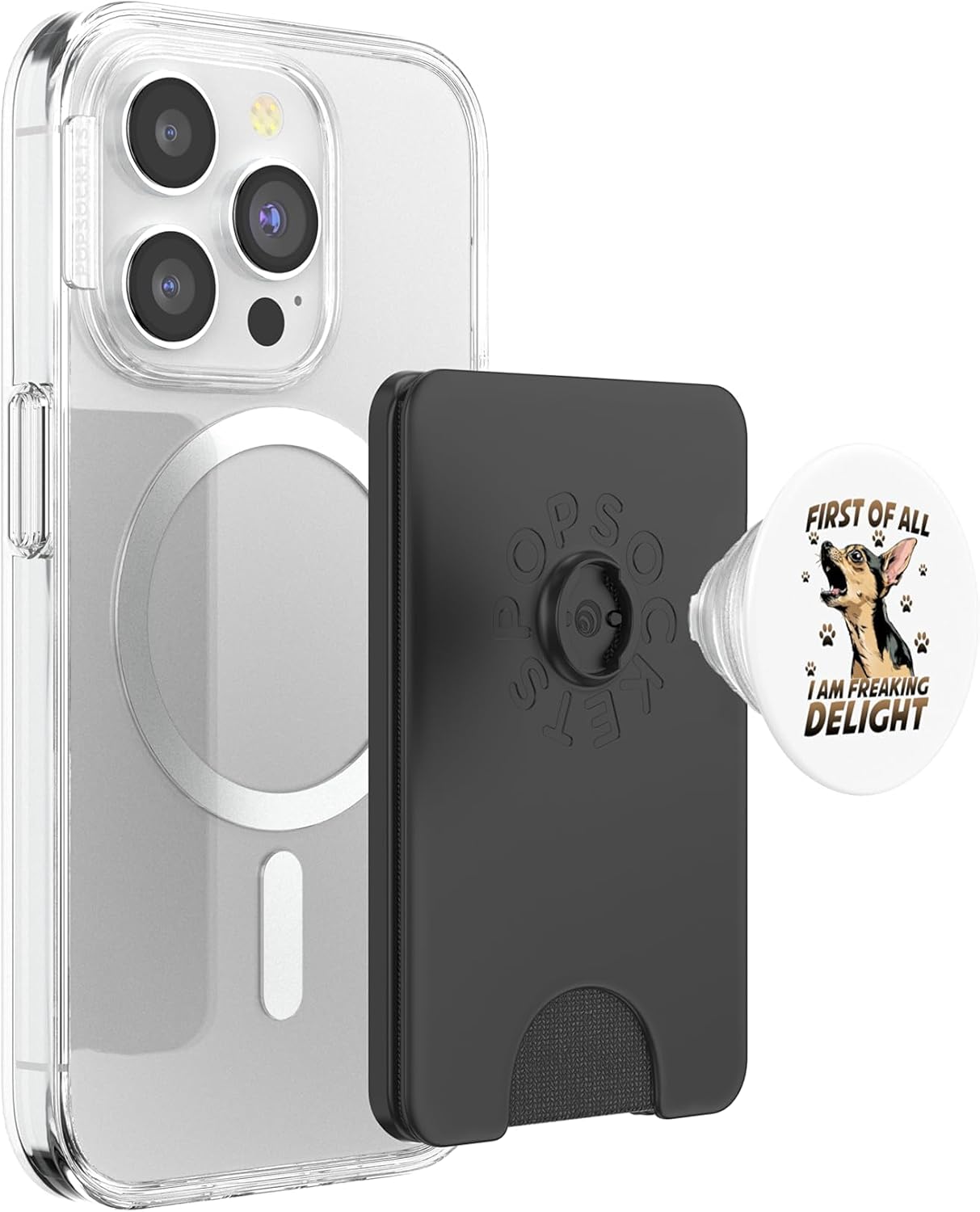 Chihuahua Toy Dog Small Dog Mini Dog Humor Chihuahua PopSockets PopWallet for MagSafe image 3