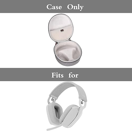 Miniatura 7 de Mchoi Funda para auriculares Logitech Zone Vibe 100 y 125  para auriculares inalámbricos Logitech G PRO X, G735, solo funda, gris