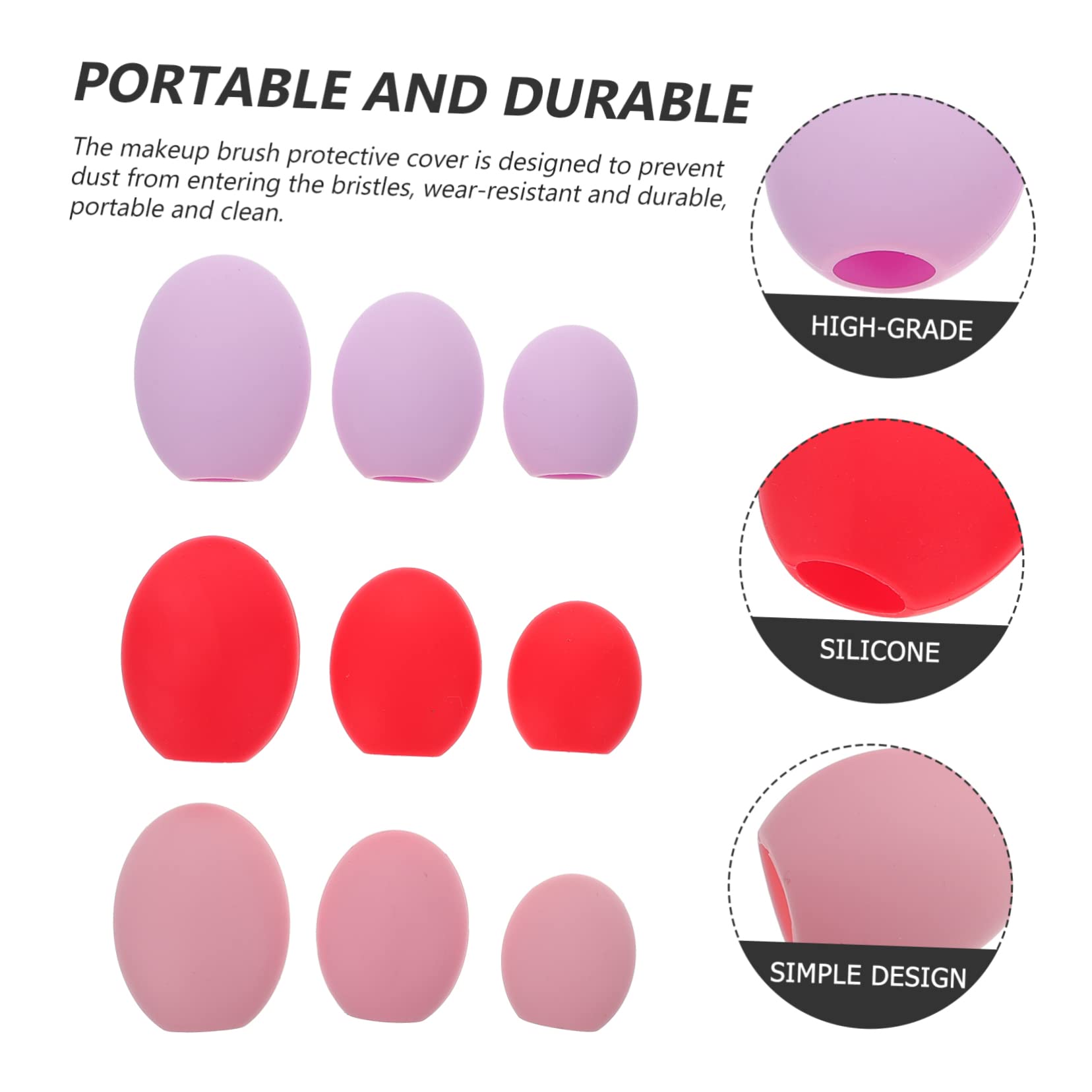 Healeved 27stücke Teiliges Aus Silikon-make-up-pinsel-schutzhüllen Staubdicht Hygienisch Für Reisen Und Täglichen Gebrauch Und Erhältlich