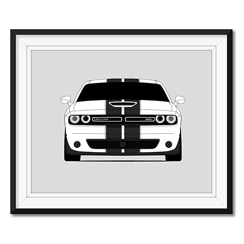 Dodge Challenger SRT 392 (2015-2018) Inspired Poster Print Wall Art Decor Handmade (Unframed)