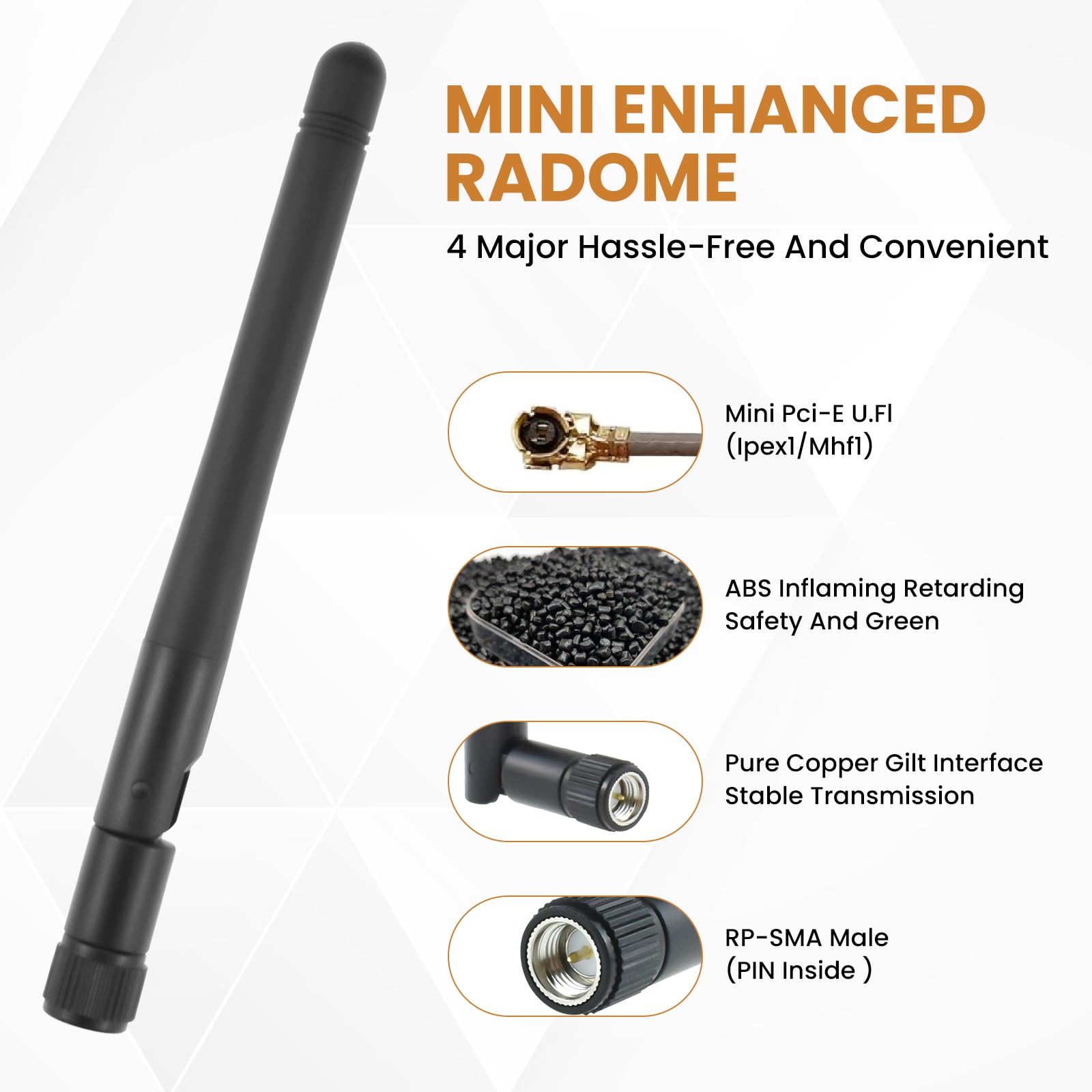 Antenne WiFi double bande 2,4 GHz/5,8 GHz 3dBi MIMO SMA mâle pour routeur WiFi, carte réseau sans fil, adaptateur USB, caméra IP de sécurité, moniteur de vidéosurveillance (paquet