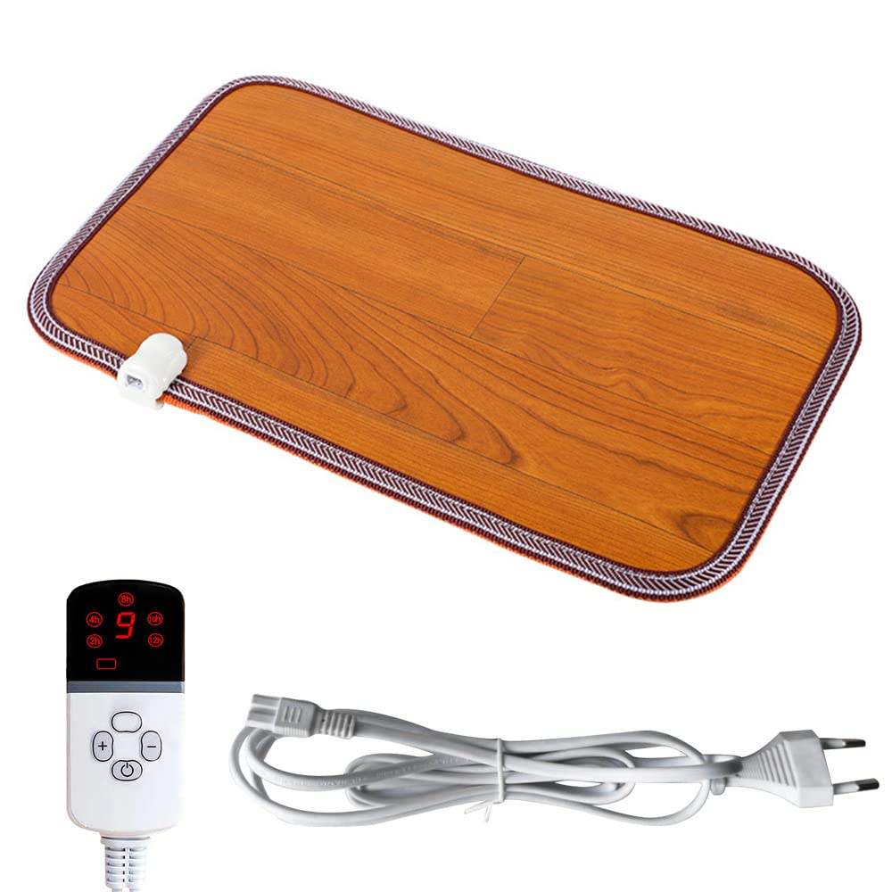 Calentador de Pies, 50x30cm Calienta Pies Electrico, Calentador Pies Electrico, Alfombra Calefactada con Termostato, Calentador de Pies Eléctrico para la Oficina, el Hogar