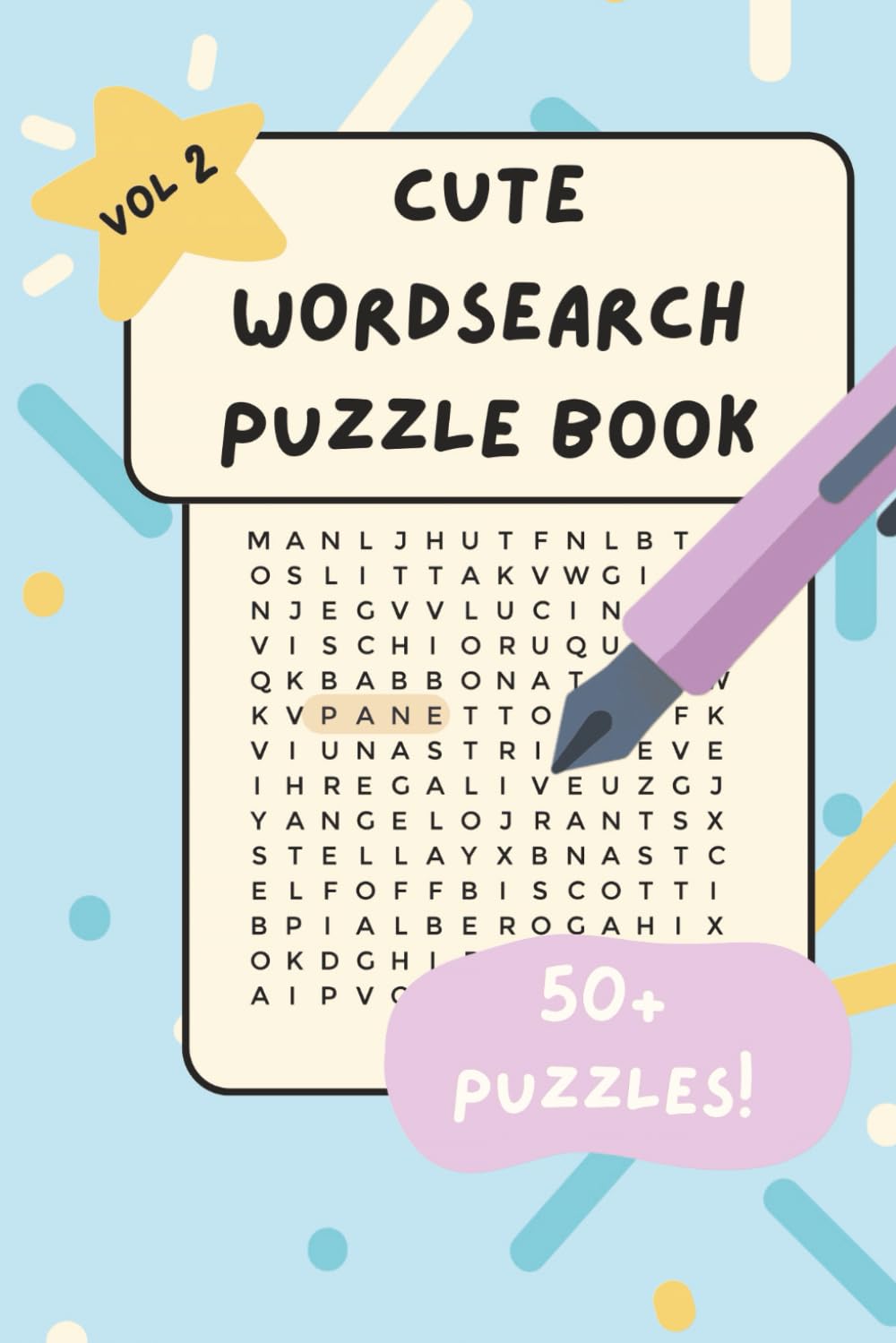 Cute Wordsearch Puzzle Book Vol 2: More Cozy & Comfy Word Search Collections for Relaxation and Stress Relief with over 50 Puzzles