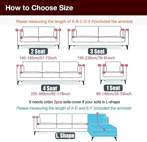 Miniatura 5 de ASDQW Forros para Muebles - Fundas de sofá de color liso en forma de L, fundas elásticas de color gris profundo con 2 fundas de almohada para