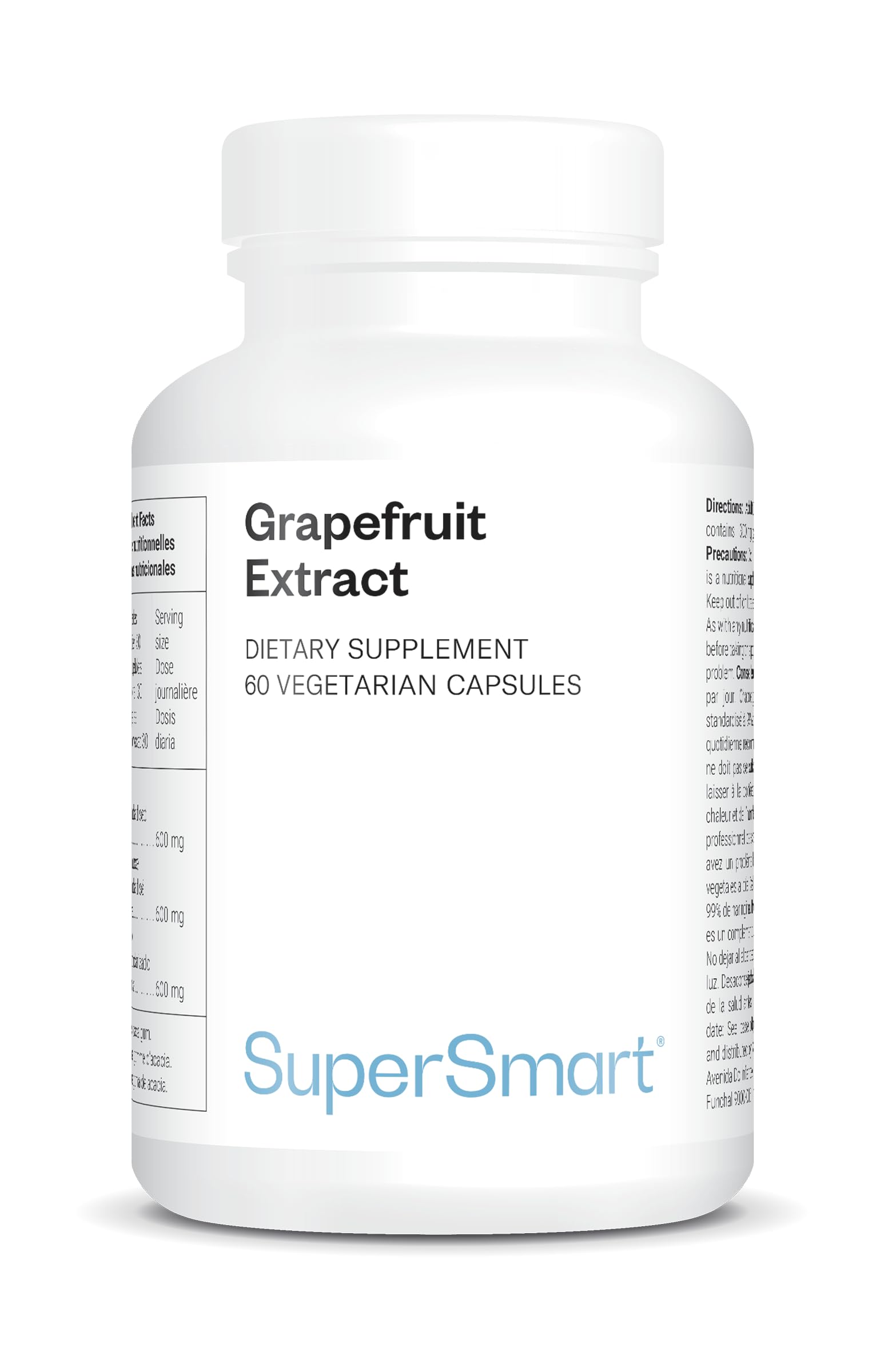 Supersmart - Grapefruit Extract - Standardized to 99% Naringin - Weight Loss Pills - Immune System Booster & Antioxidant Supplement | Non-GMO & Gluten Free - 60 Vegetarian Capsules