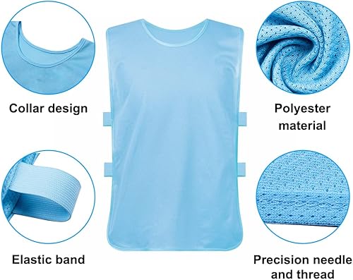 Miniatura 3 de TopTie Chalecos de entrenamiento personalizados Scrimmage Baberos de fútbol Deportes Pinnies Chaleco Voluntario para AdultoJuventud