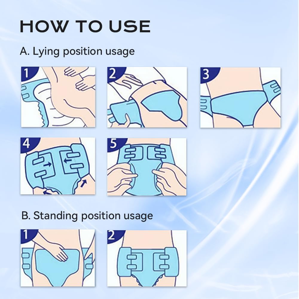 Bariatric Adult Diapers 5XL Women&Men of Deodorization,Medical Waist 64-85IN 8 PCS/Box,Absorb Effectively Disposable Underwear with Tabs,Fixed Firmly Incontinence Underwear Advanced Technology DU001 - Image 8