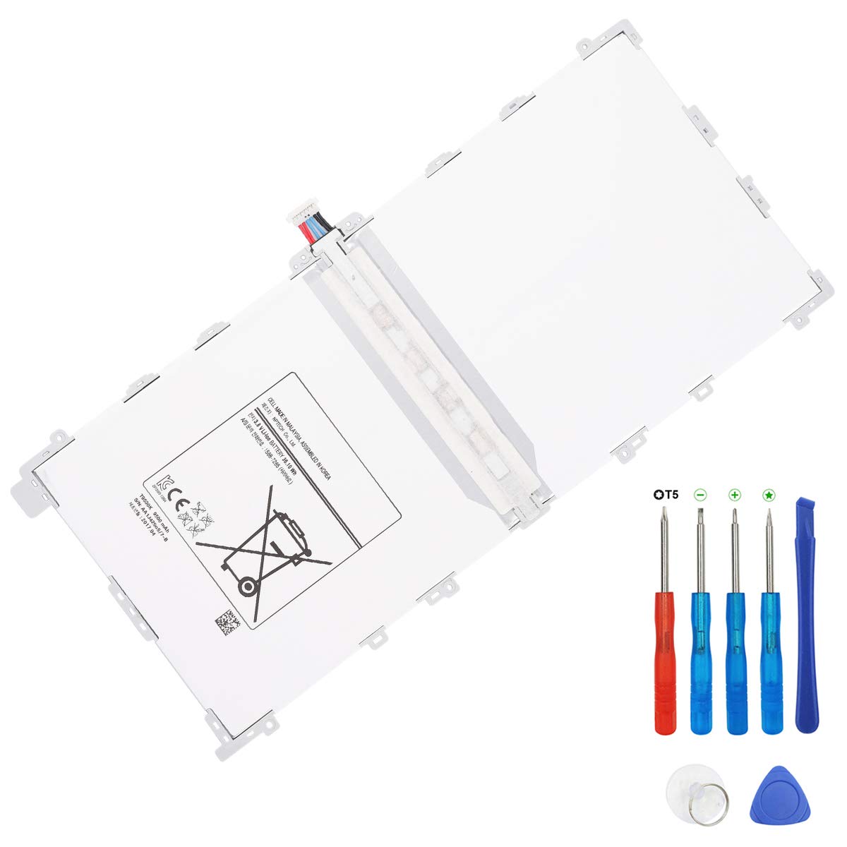 Batteria per tablet T9500K T9500E compatibile con Galaxy Tab Pro 12.2" P900, P901, P905, T900, T905 con strumenti