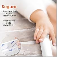 Vista 4 de Roving Cove "borde y Esquina Cojín de seguridad pre-taped esquinas; Premium childproofing Edge Corner Guardia – Niño seguridad seguridad en el hogar