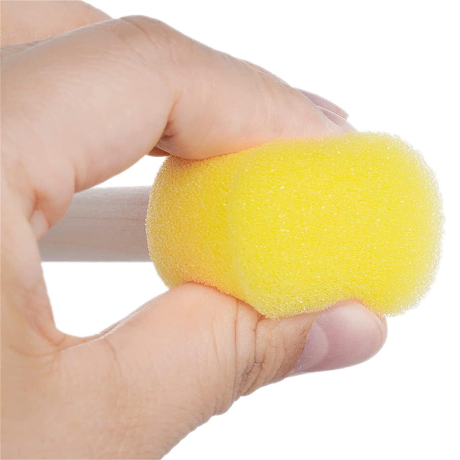 60 Pcs Round Sponges Brush Set Kids Painting Tools Foam Sponge Brush Set for Kids Arts and Crafts, Stencils, Painting (4 Sizes)