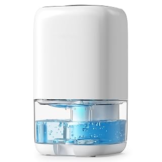 Luftentfeuchter 1000ML, Luftentfeuchter Elektrisch für Zuhause mit 7 Farbiger LED, Kompakt, Leise & Effizient für Kleine Räume, Ideal für Badezimmer, Schrank - Amazon product rated Grade A
