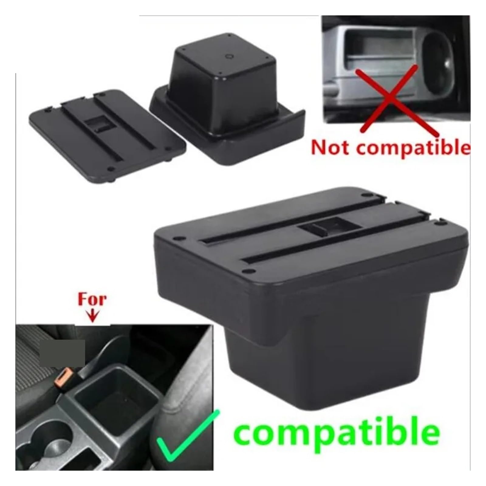 Armlehne Mittelkonsole Für VW Caddy 5 2024 Mittelarmlehnenbox Mit USB-Anschluss Nachrüstzubehör Armlehnes Auto(A white line No USB)