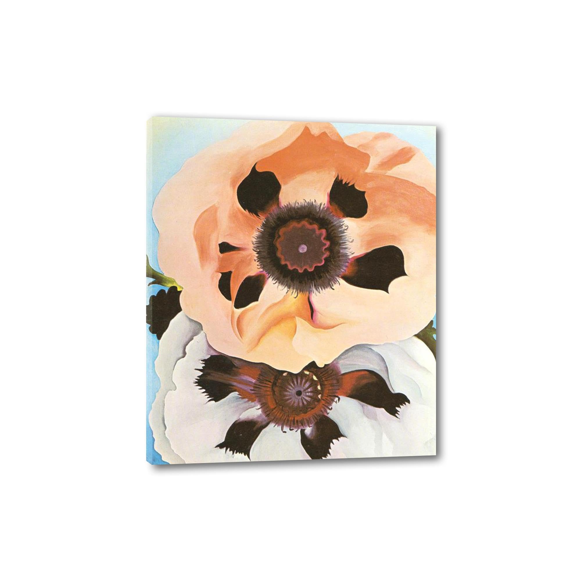 EVANEM Célèbres Tableaux de Georgia O'Keeffe. Impressions sur toile modernes à l'hibiscus. Célèbre reproduction de peinture à l'huile pour Living Home Decor 60x72cm Unframed