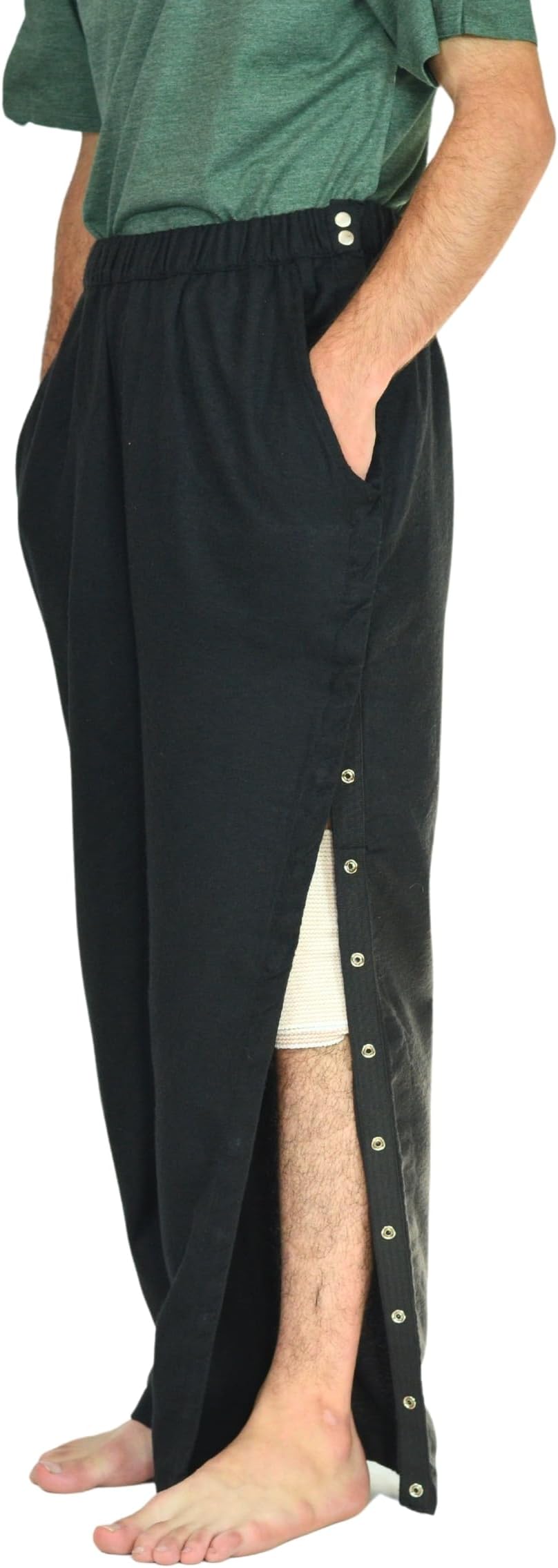 Inspired ComfortsUnisex Tearaway Post Surgery Recovery Pajama Pants with Side Snaps & Pockets