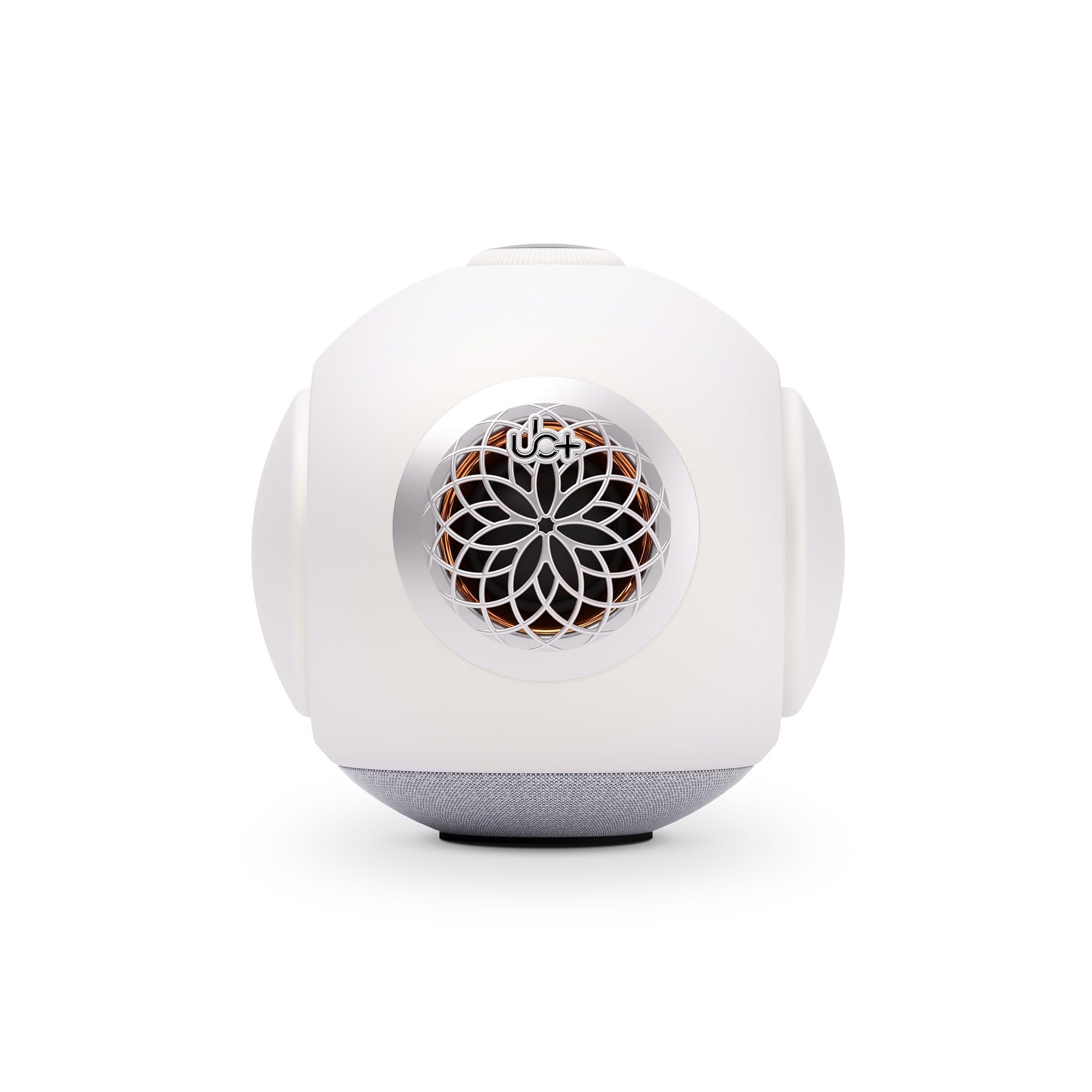 UB+ dBMiNi, Enceinte Bluetooth Portable, Hi-FI, Ultra-Basses, Sphérique | Enceinte compacte, Longue autonomie, Double basse, Étanchéité, TWS, Idéal pour l'extérieur / la maison(Blanc Perle)