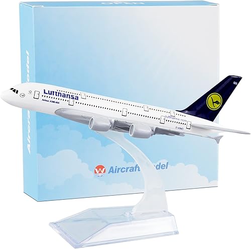 Modelo de avión 1:400 Die Cast Airplanes Modelo Lufthansa 380 Modelo de aleación Modelo de avión de metal para regalo de cumpleaños