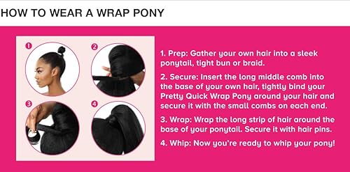 Miniatura 4 de Outre Cola de caballo Pretty Quick Sleek Straight 24" (1-Jet Black)