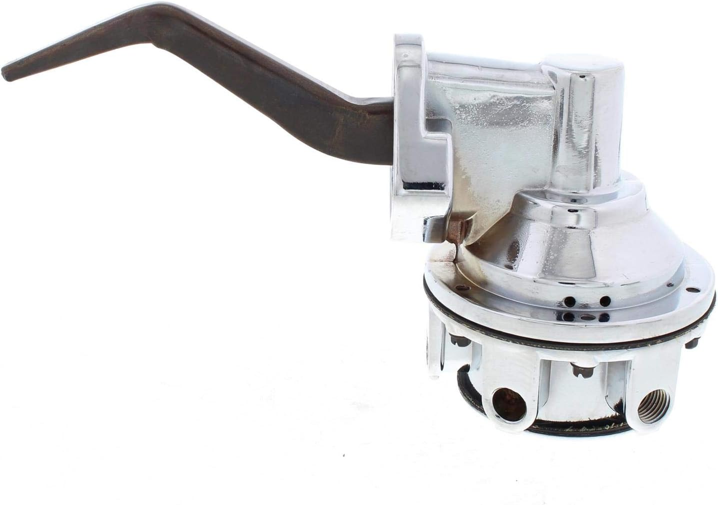 Speedway Motors Small Block Ford Mechanical Fuel Pump, 80 GPH High-Flow Design w/ 6 PSI Output, Chrome Aluminum Housing with ¼” NPT Ports, Compatible with 221–351W Ford V8 Engines