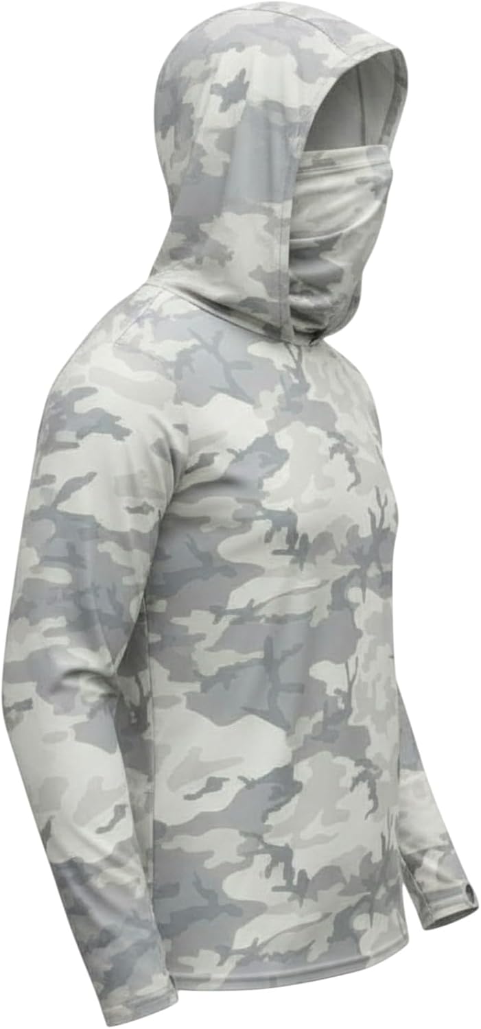 CAMOUDOME - Long Sleeve UV Protection Hoodie Hiking Rash Guard Swimming Running