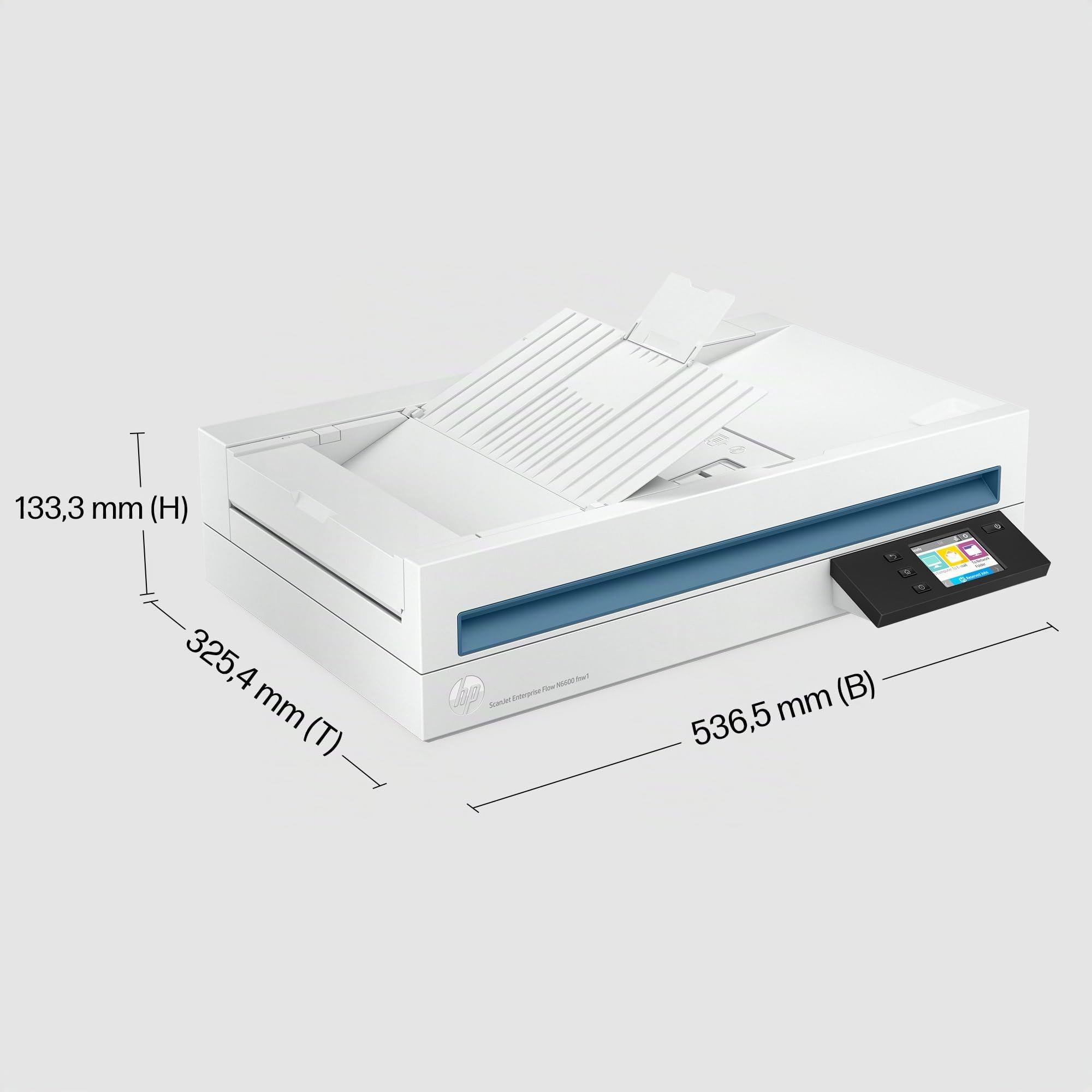 HP ScanJet Enterprise Flow N6600 fnw1 Scanner ADF Flachbettscanner Ethernet USB 3.0 WiFi Touchscreen