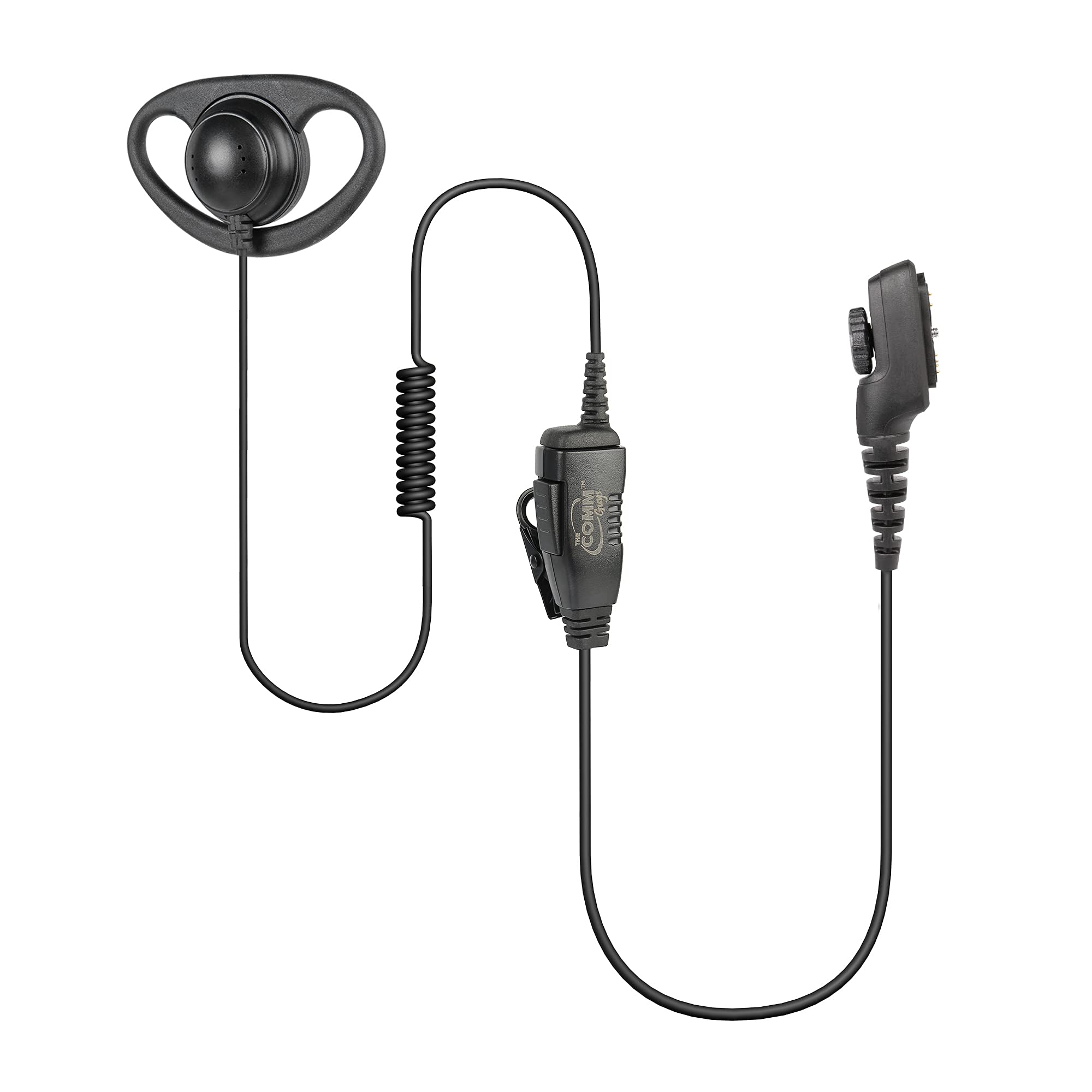 The Comm Guys1-Wire D-Ring Earpiece and Microphone, Privacy Surveillance Headset Earphone, Compatible with HYT Hytera PD702 PD752 PD782 PD792 and PT580H Two Way Radios