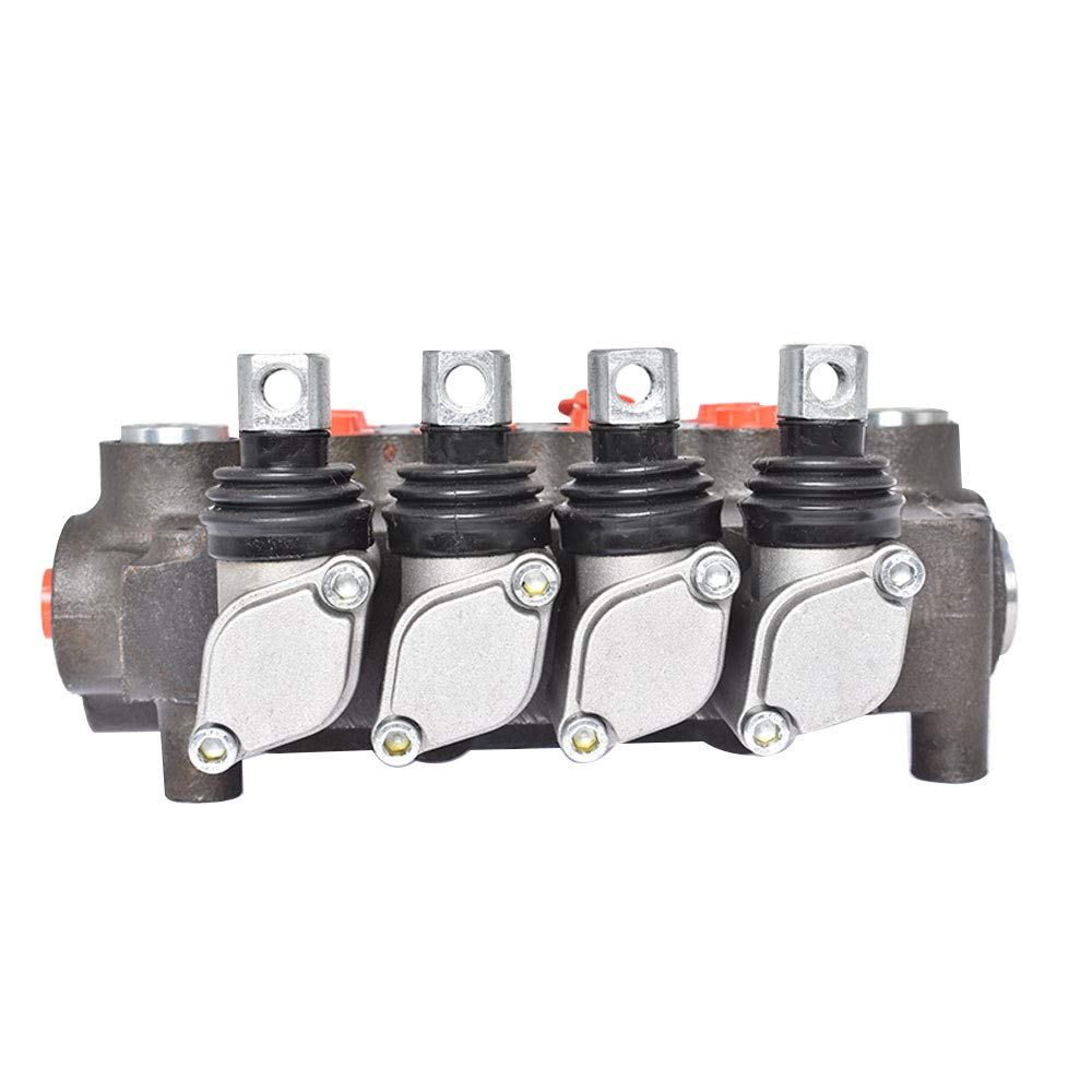 Valvola direzionale idraulica a 4 Vie da 21 GPM e 3600 PSI, con Porte SAE, a Doppio Effetto, per Piccoli trattori, trattori, Pale caricatrici e spaccalegna.