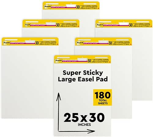 Post-it Super Sticky Easel Pad, 25 x 30 Inches, 30