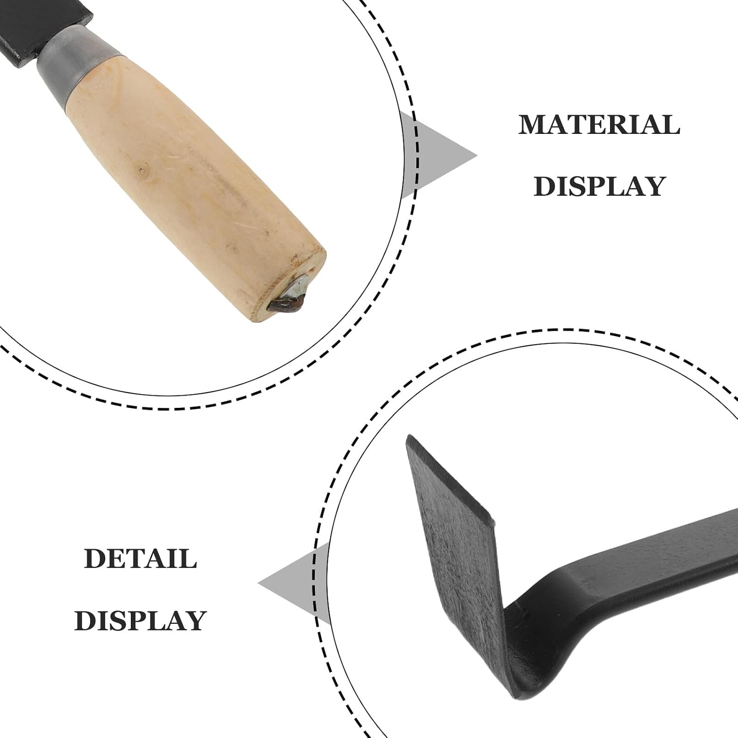 Marine Rust Scraper Tool with Wood Handle, Ergonomic Carbide Ship Scraper for Boat and Submarine Cleaning, Rust Removal and Vessel Maintenance Tool