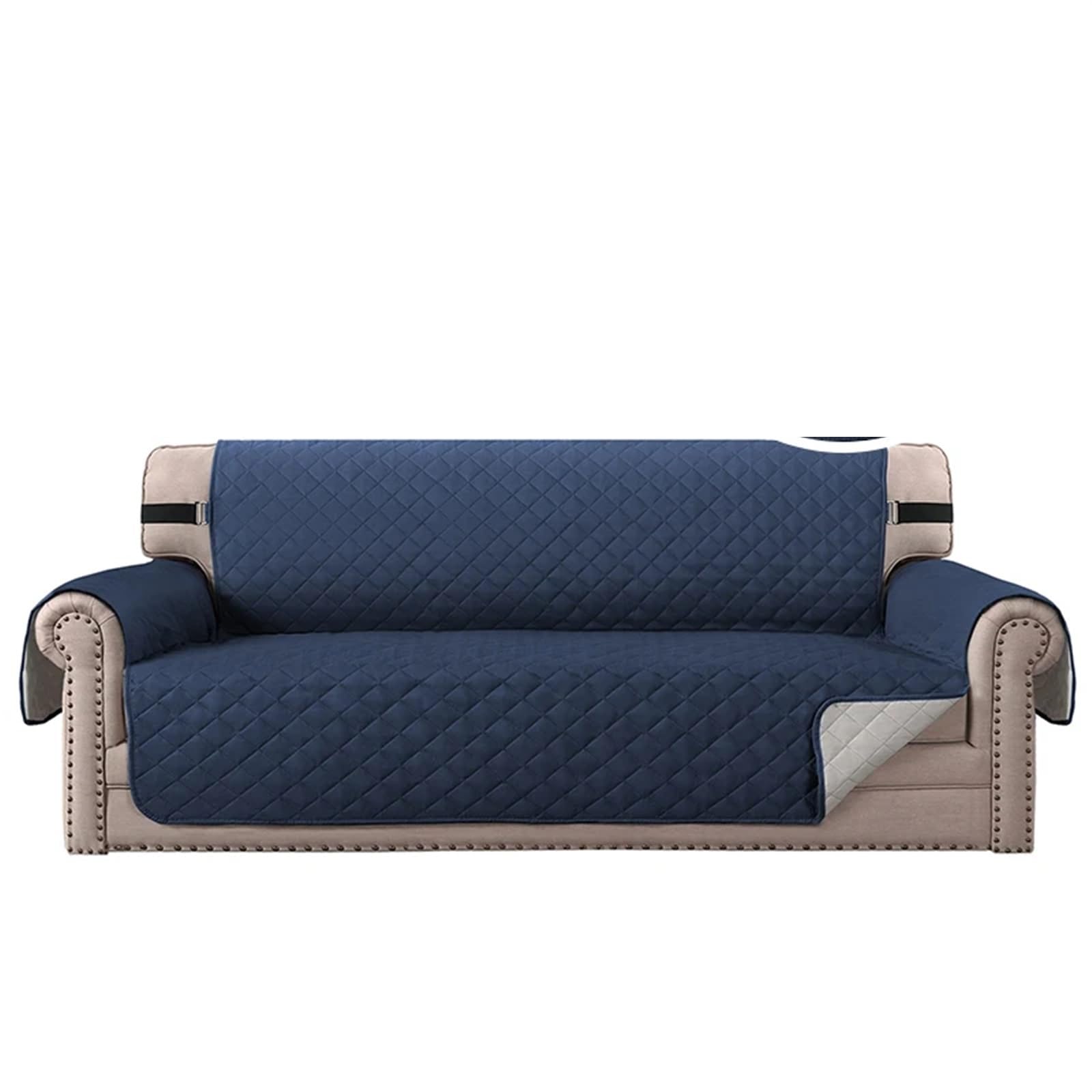 Tapis de canapé imperméable bleu pour un salon familial serein