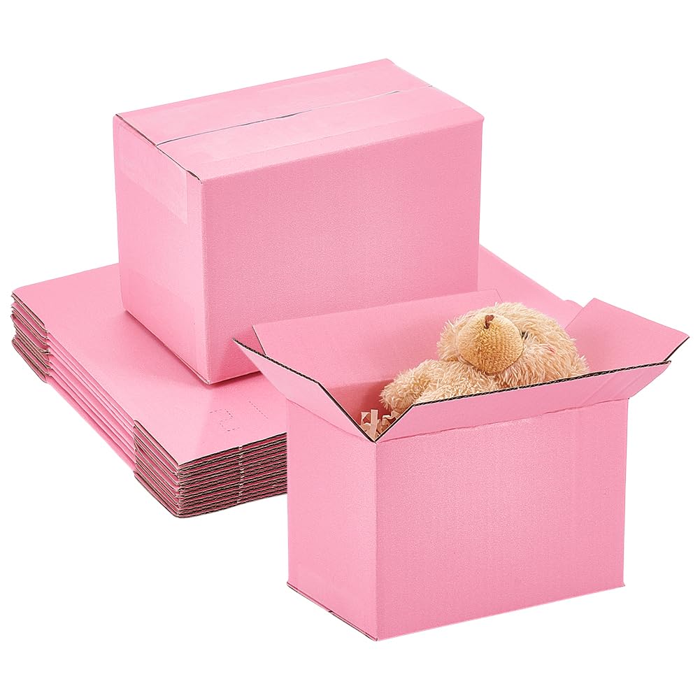 PH PandaHall 30 Pack Pink Shipping Boxes 5x3.5x3 inch Small Lightweight Packaging Boxes Bulk Mailers for Small Business Cosmetics Jewellery Christmas Birthday Party Decoration