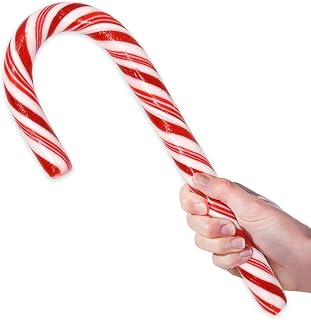 Gift Boutique Giant Christmas Peppermint Candy Cane Individually Wrapped Edible Large Pepper Mint Candies Canes for Holiday Xmas Stocking Fillers Party Favor Decorations (Pack of 2)