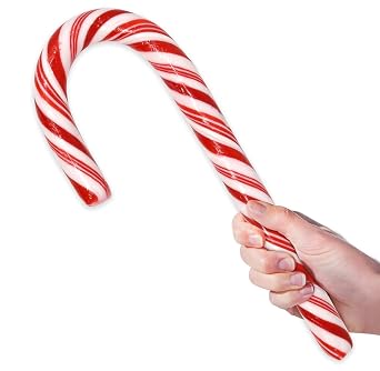 Gift Boutique Giant Christmas Peppermint Candy Cane Individually Wrapped Edible Large Pepper Mint Candies Canes for Holiday Xmas Stocking Fillers Party Favor Decorations Pack of 2