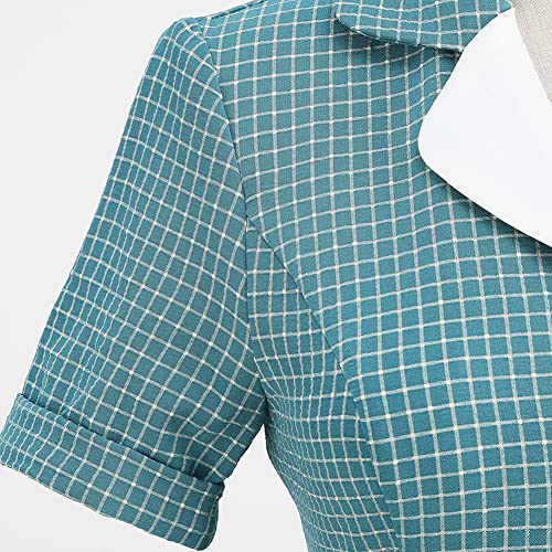 Image of 50s Dresses for Women Vintage 1950s Notch Lapel Cocktail Dress Retro 60s Rockabilly Audrey Hepburn Tea Party Dress