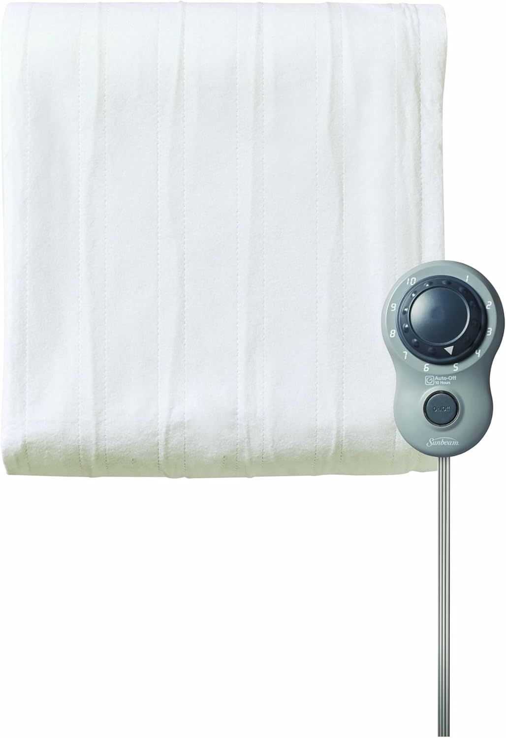 Sunbeam Restful Heated Mattress Pad 12 Heat Settings Auto Off Digital Controls Full White