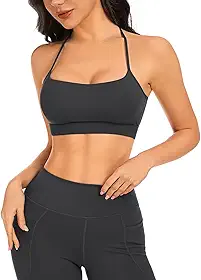 Top Academia Feminino Sutiã Esportivo Top com Bojo Yoga Treino Fitness Feminino com Alta Sustentação