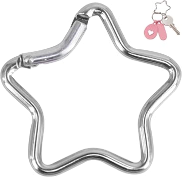 Carabiner Clip, Star Shaped Climbing Buckle, Keyring Hook for Camping Fishing Hiking Traveling Key Chain Clip Accessories
