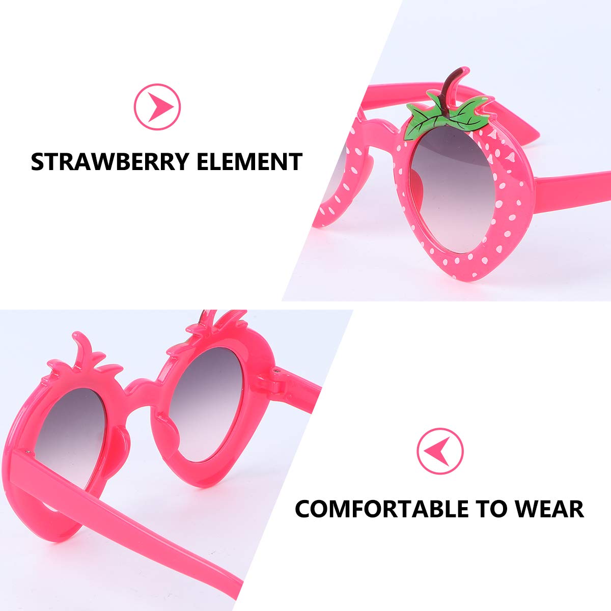 SOIMISS 1pezzi Occhiali Da Sole Fragola Per Feste Accessori Divertenti Per Party Occhiali Fashion Con Stile Fruttato Per Carnevali E Feste Tema