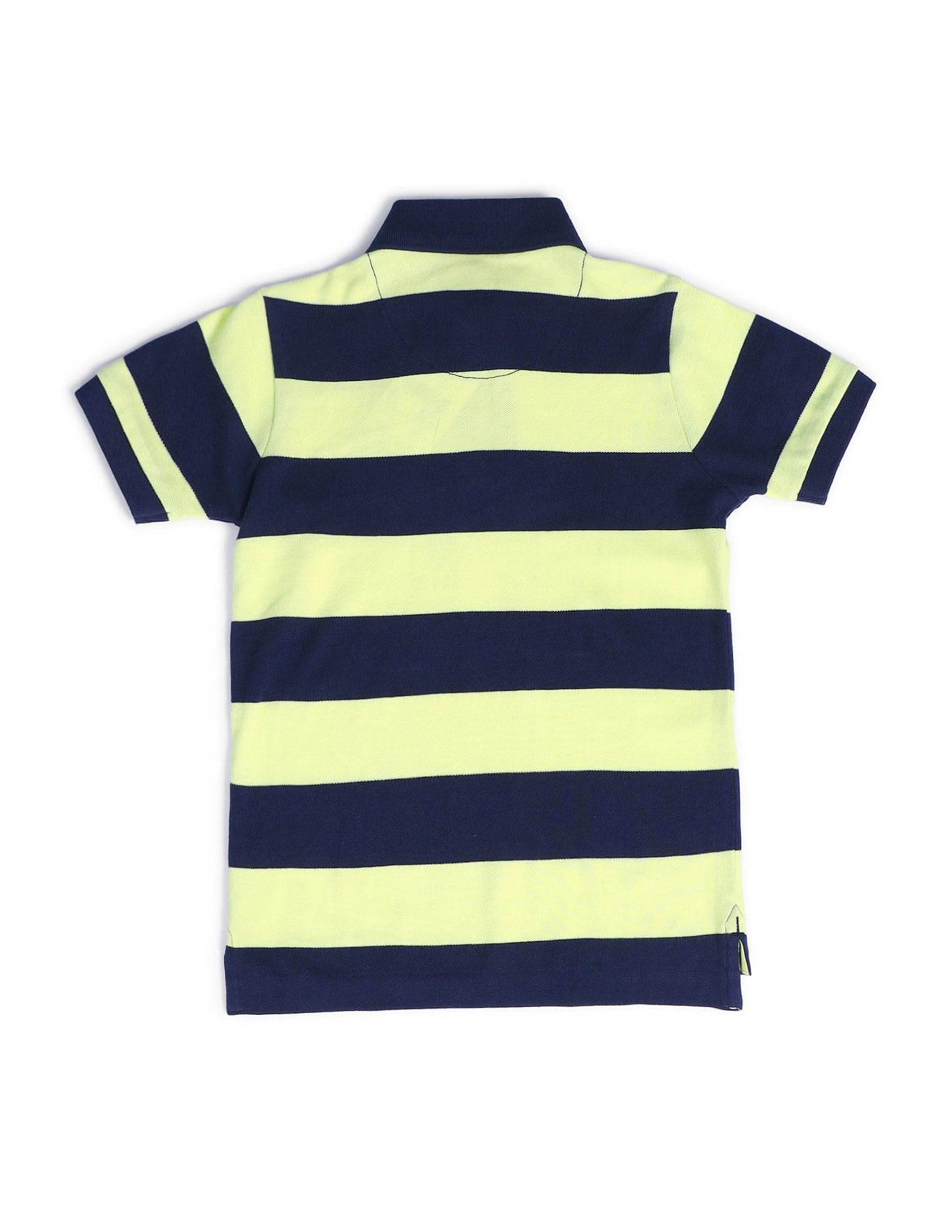U.S. POLO ASSN. Boys 100% Cotton Pique Hs Stripe Polo T-Shirt (UKTSHON0316_Green_12T) 4