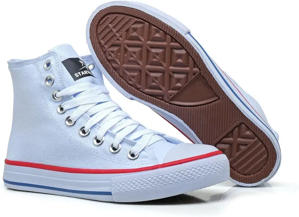 Tênis Cano Alto Unissex Starworld Casual Estilo All Skate Confortável Moda Jovem Botinha
