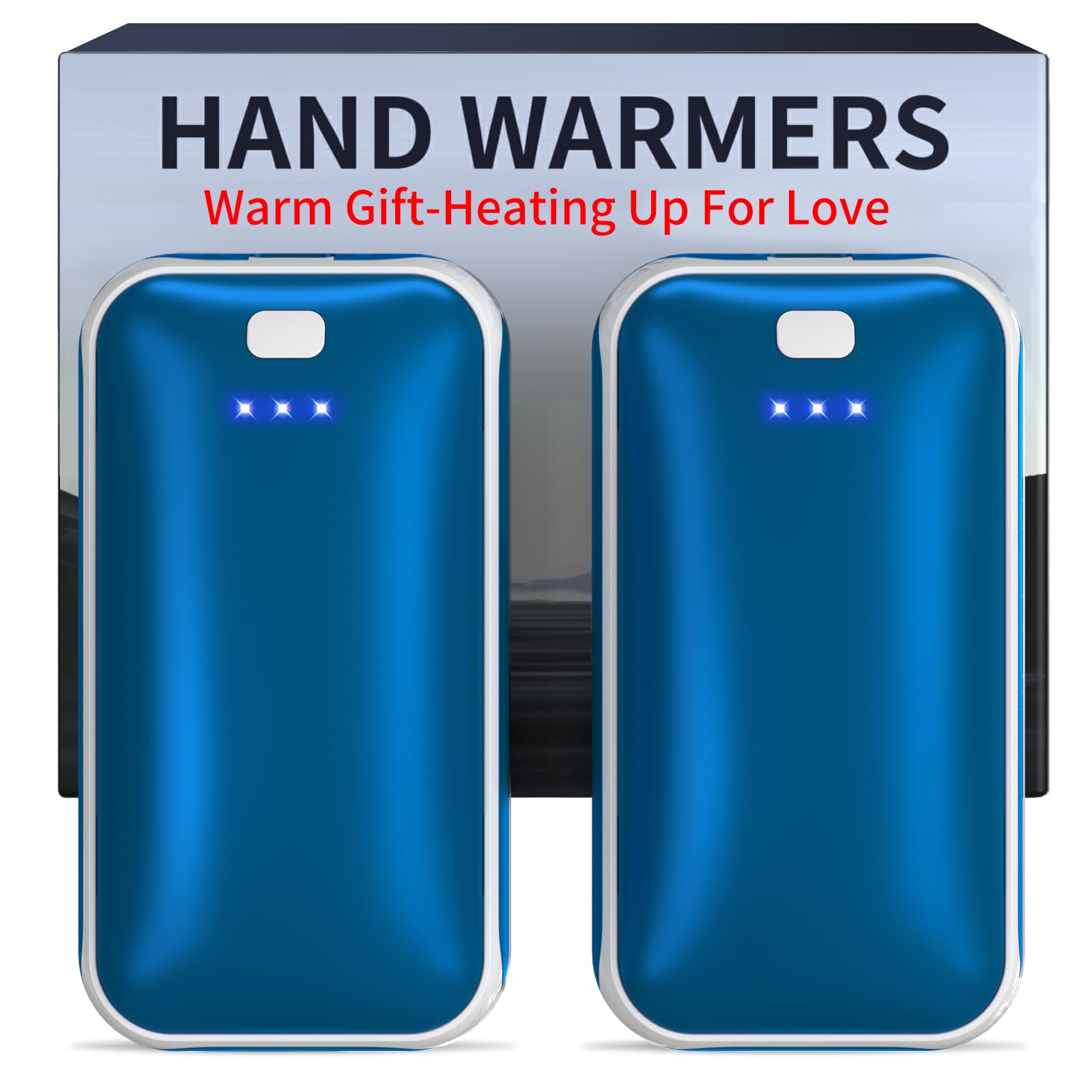Lerat Lot de 2 chauffe-mains rechargeables, réutilisables, portables, USB, cadeaux pour homme, femme, intérieur, extérieur, randonnée, ski, camping, chasse