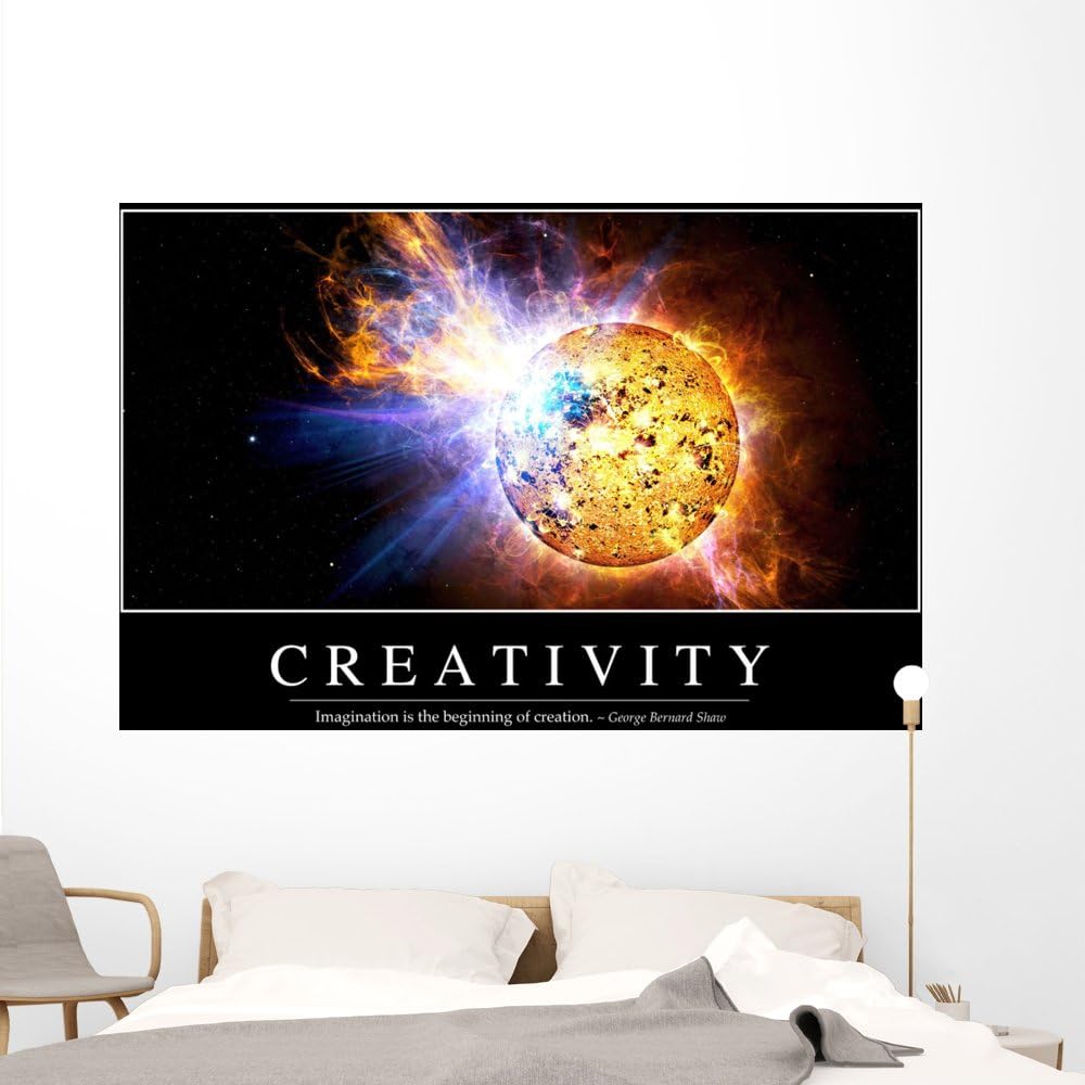 Wallmonkeys Creativity Inspirational Quote and Wall Mural Peel and Stick Graphic (72 in W x 48 in H) WM256446