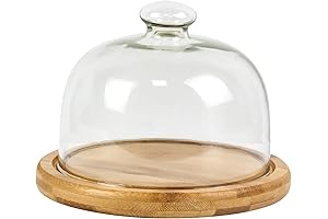 Small Cake Stand with Dome: Glass Dessert Tray with Transparent Lid