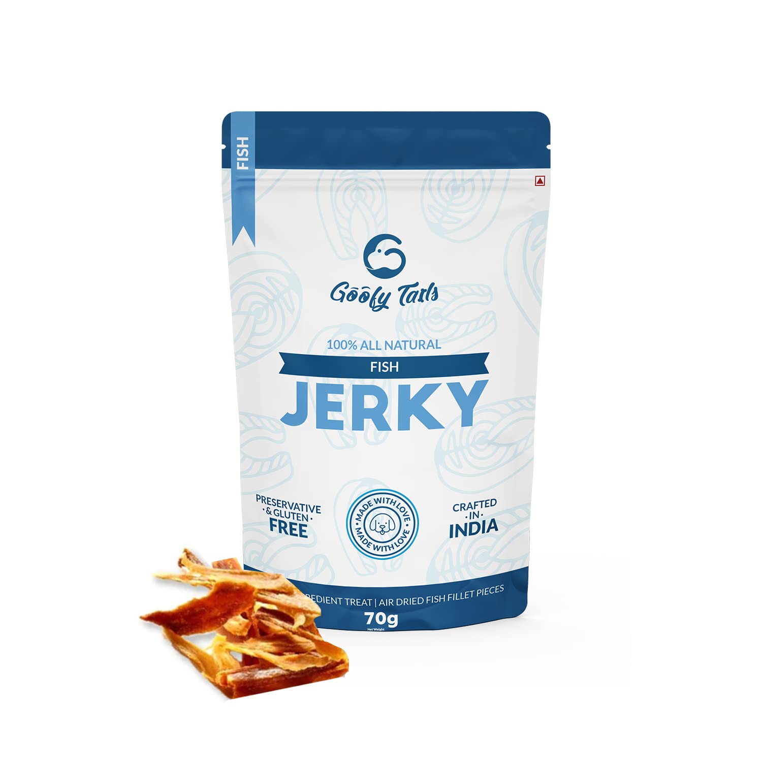 Goofy Tails Dog Treats, Fish Jerky for Dogs, Preservative Free, Grain Free and Gluten Free Treats for Dogs 70g (Pack of 3) (B0983SVTFJ) Amazon Price History, Amazon Price Tracker