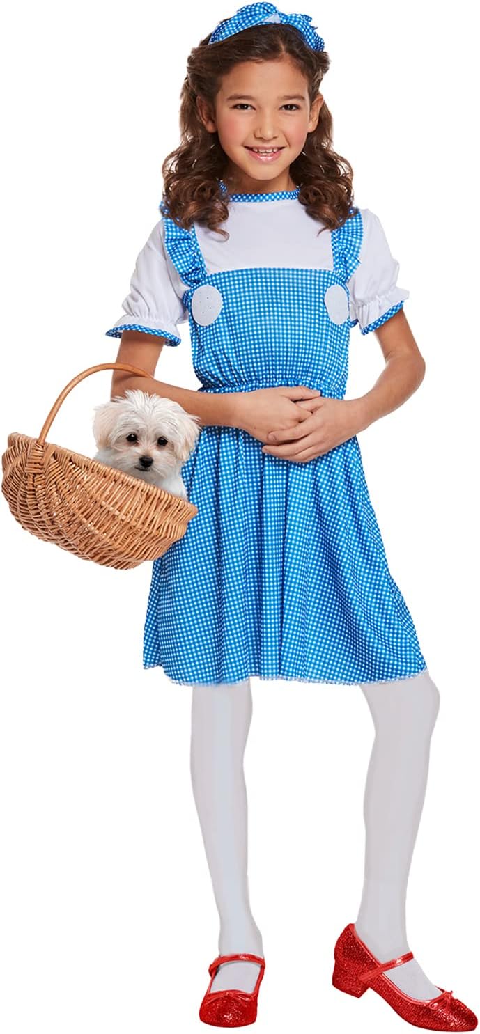 My Illusions Girls Dorothy Costume Kids World Book Day Character Fancy Dress with Tights