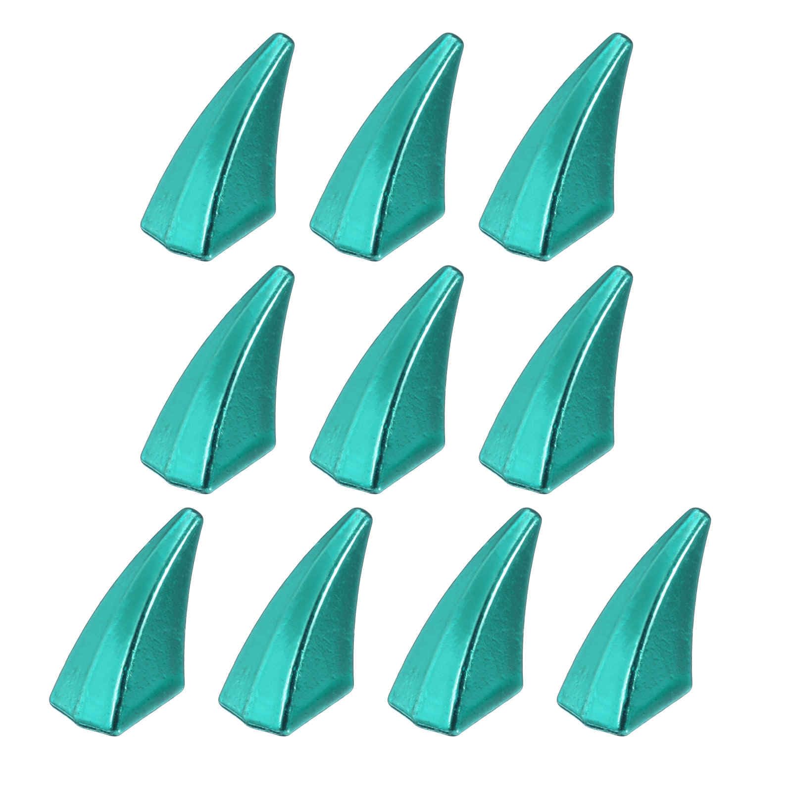 HARFINGTON Juego de 10 puntas de garra de gato de 17 x 12 mm, remaches de cuerno para manualidades de cuero con tachuelas de metal para hacer accesorios de ropa, estilo punk personalizado, color azul